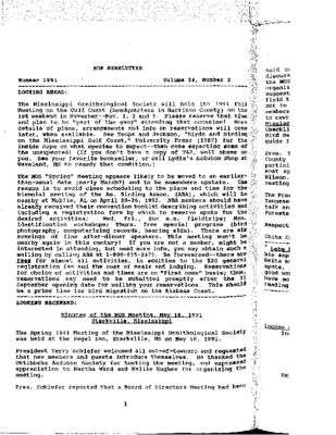 MOS Newsletter_Vol 36 (2)_Summer 1991