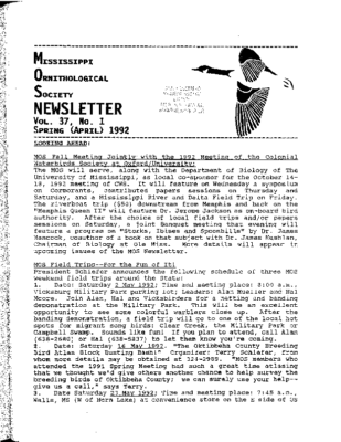 MOS Newsletter_Vol 37 (1)_April 1992