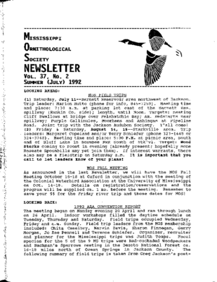 MOS Newsletter_Vol 37 (2)_July 1992