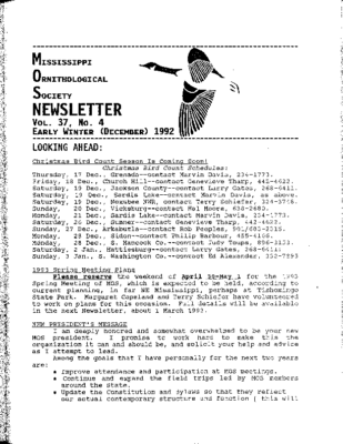 MOS Newsletter_Vol 37 (4)_December 1992