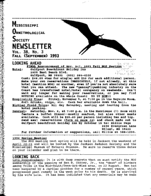MOS Newsletter_Vol 38 (3)_September 1993