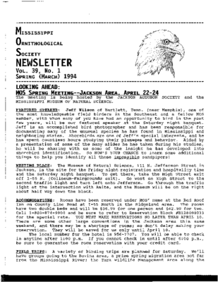 MOS Newsletter_Vol 39 (1)_March 1994