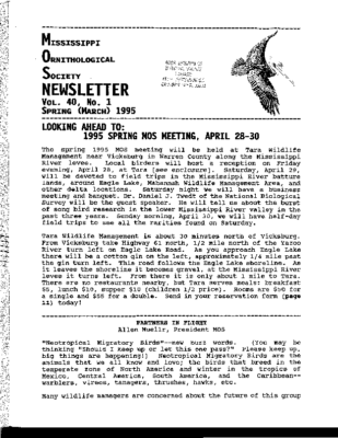 MOS Newsletter_Vol 40 (1)_March 1995