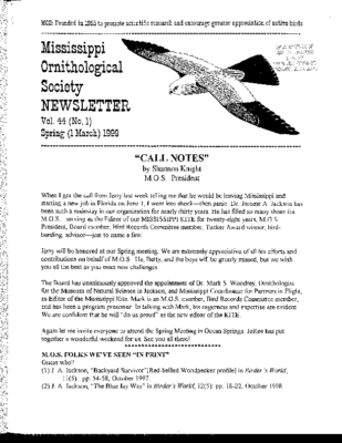 MOS Newsletter_Vol 44 (1)_March 1999