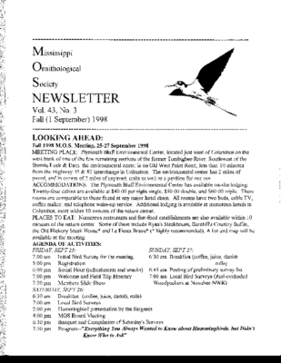 MOS Newsletter_Vol 43 (3)_Fall (September) 1998